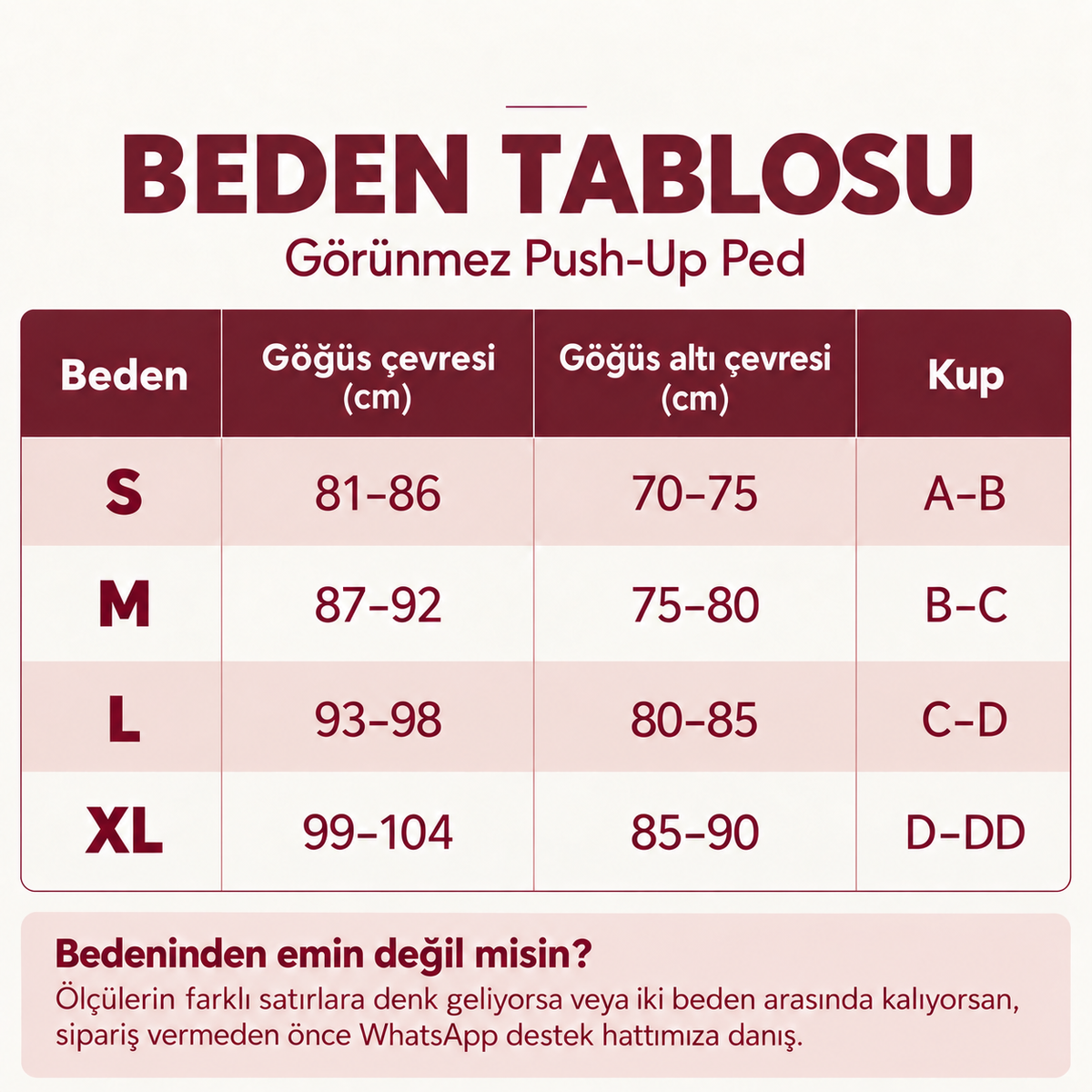 Görünmez Push Up Ped